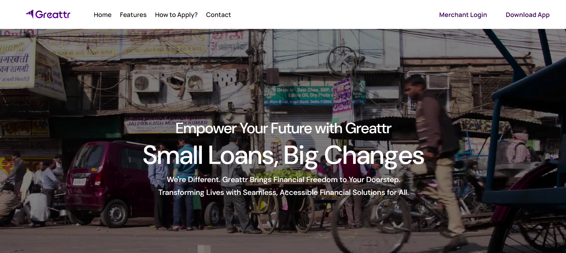 Greattr landing page